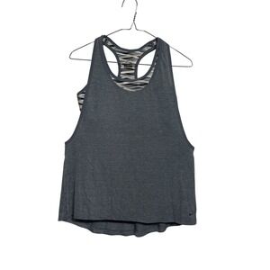 Nike Dri Fit Women's Gray Athletic Tank Top Built In Sports Bra Medium
